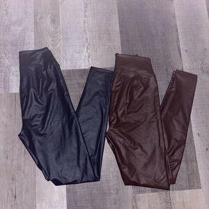 🥥🔵NEW Aerie Real Luxe Blue and Brown Leggings Set